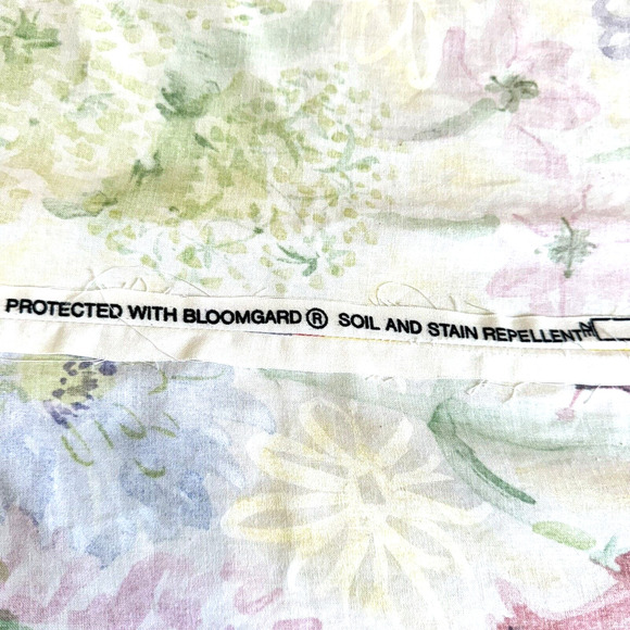 Vintage Bloomcraft Custom Made Watercolor Floral Curtains Double Wide 78"x56"(2) - Picture 6 of 7